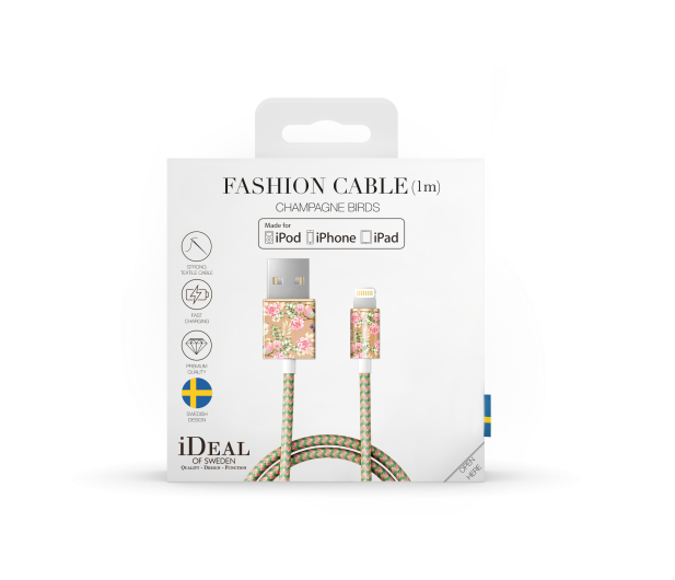 IDEAL USB-Lightning Fashion 1 m (Champagne Birds) - 1385200 - zdjęcie 2